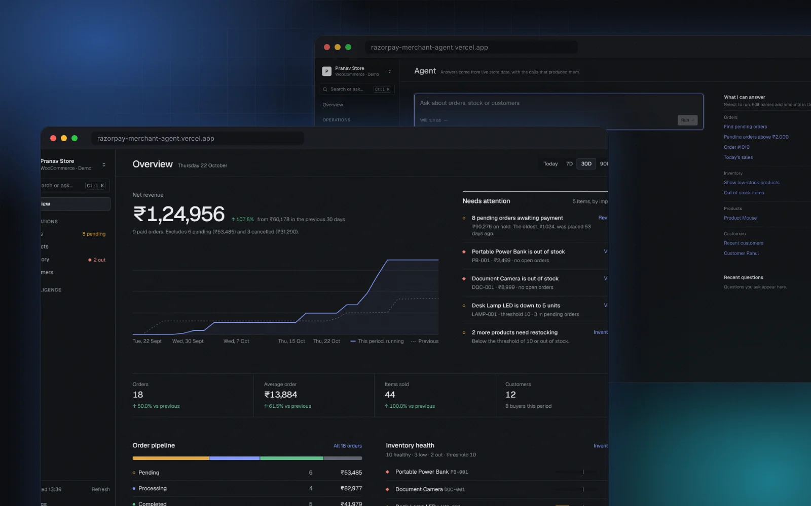 Razorpay Merchant Agent preview